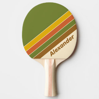 Sport Sunrise Clover Striped with Name Ping Pong Paddle