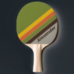 Sport Sunset Clover Striped with Name Ping Pong Paddle<br><div class="desc">Sport Sunset Clover Striped with Name Ping Pong Paddle radiates vibrant energy and playful charm, bringing colour and personality to every serve and rally. Its glowing stripes evoke the warmth of a sunset and the gentle beauty of clover-filled fields, infusing each game with lively motion and joy. Every match becomes...</div>