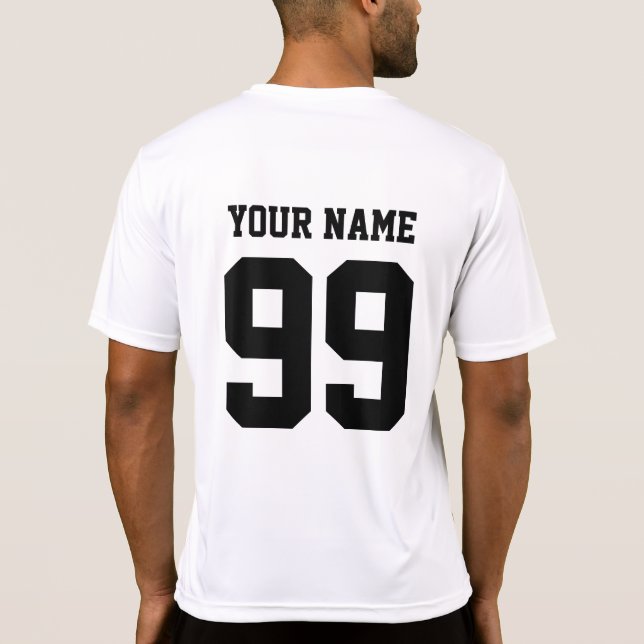 Sport-tek competitor custom jersey number sports T-Shirt (Back)