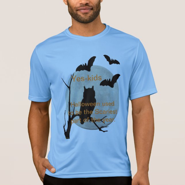 Sport-Tek Competitor Halloween Owl & Bats T-Shirt (Front)
