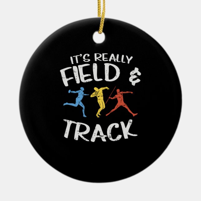 Sport Track And Field Gifts Ceramic Tree Decoration (Front)