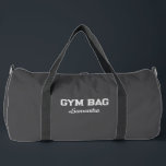 Sport Typography Gym Bag Custom Name<br><div class="desc">Minimalistic gym duffel bag design featuring a minimalistic customisable text Gym Bag and personalizable name.</div>