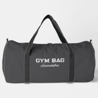 Sport Typography Gym Bag Custom Name