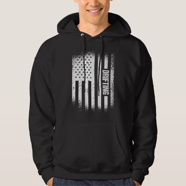 Sport Us Flag Drifting  2 Hoodie (Front)
