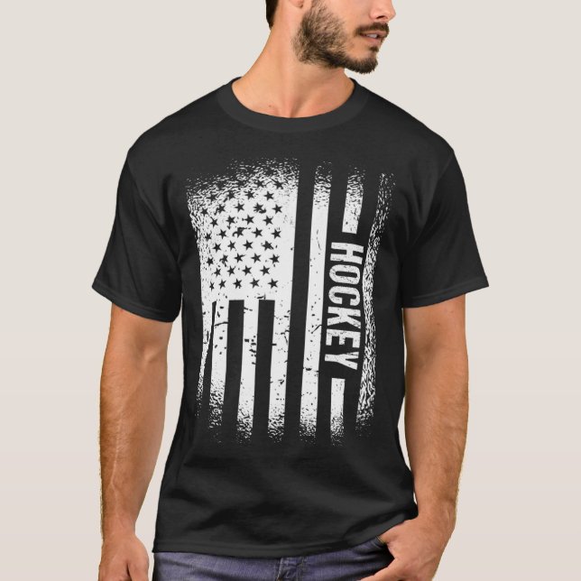 Sport Us Flag Hockey 1 T-Shirt (Front)