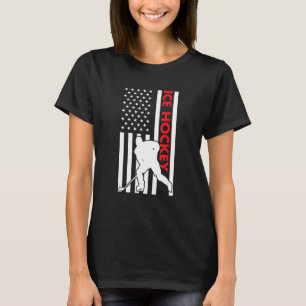 Sport Us Flag Ice Hockey T-Shirt