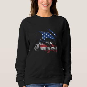 Sport Us Flag Sprint Car Racing Sweatshirt
