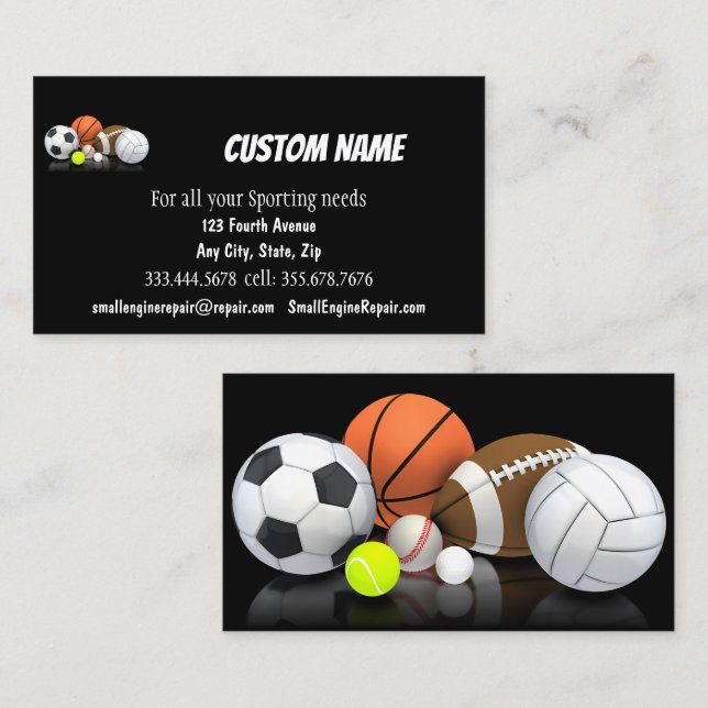 Sporting Goods Store  Business Card (Front/Back)