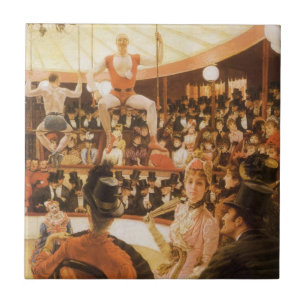 Sporting Ladies (aka Circus Lover) by James Tissot Tile