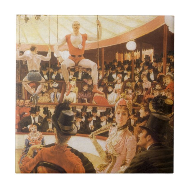 Sporting Ladies (aka Circus Lover) by James Tissot Tile (Front)
