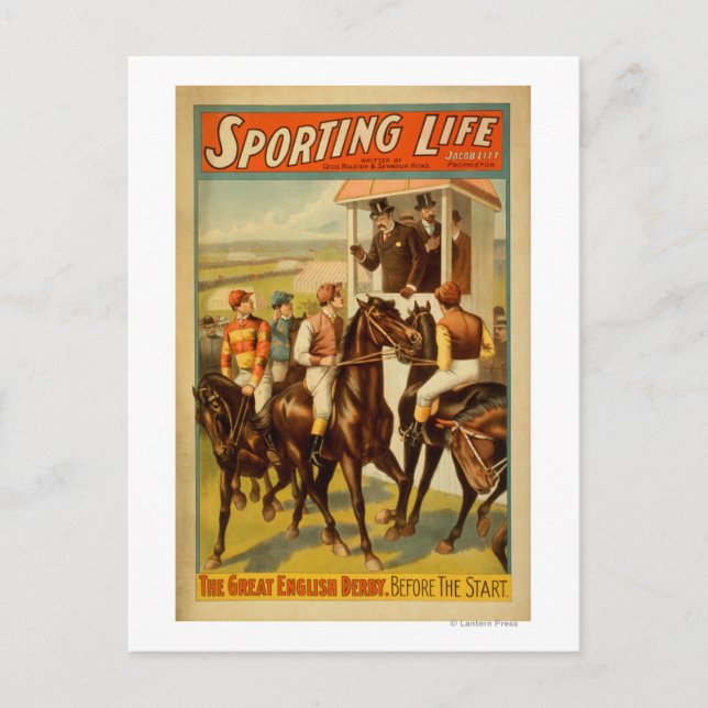 Sporting Life - The Great English Derby Theatre Postcard (Front)