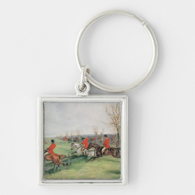 Sporting Scene, 19th century Key Ring (Front)