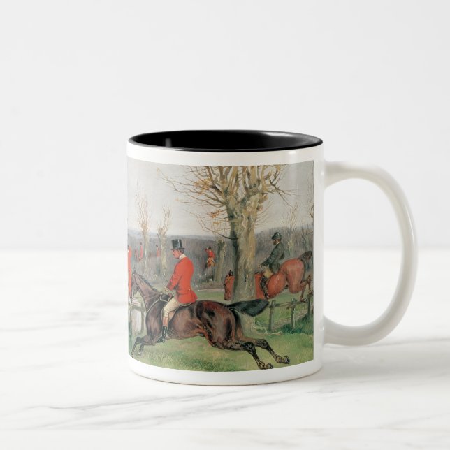 Sporting Scene, 19th century Two-Tone Coffee Mug (Right)
