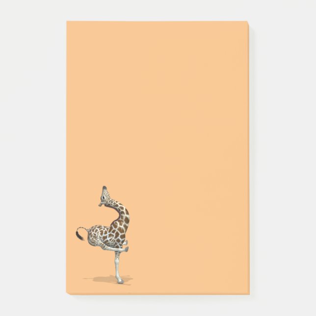 Sportive Childish Giraffe Post-it Notes (Front)
