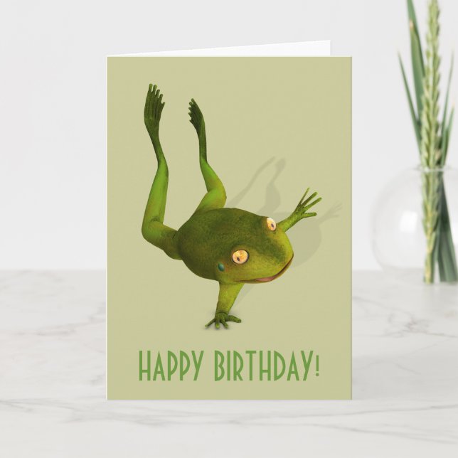 Sportive Frog Card (Front)