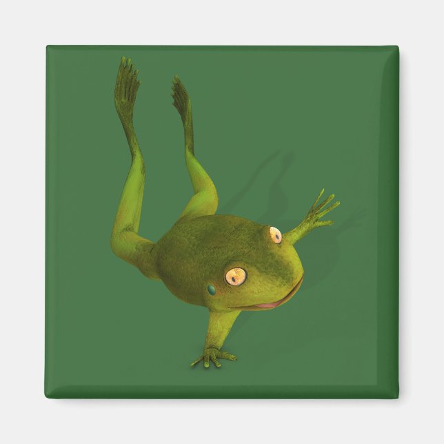 Sportive Frog Magnet (Front)