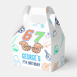 Sports 6 7 Meme Trend Six Seven Birthday Party Favour Box