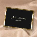 Sports Agent Modern Gold Framed Professional Business Card<br><div class="desc">Golden Border Sports Agent Business Card.</div>