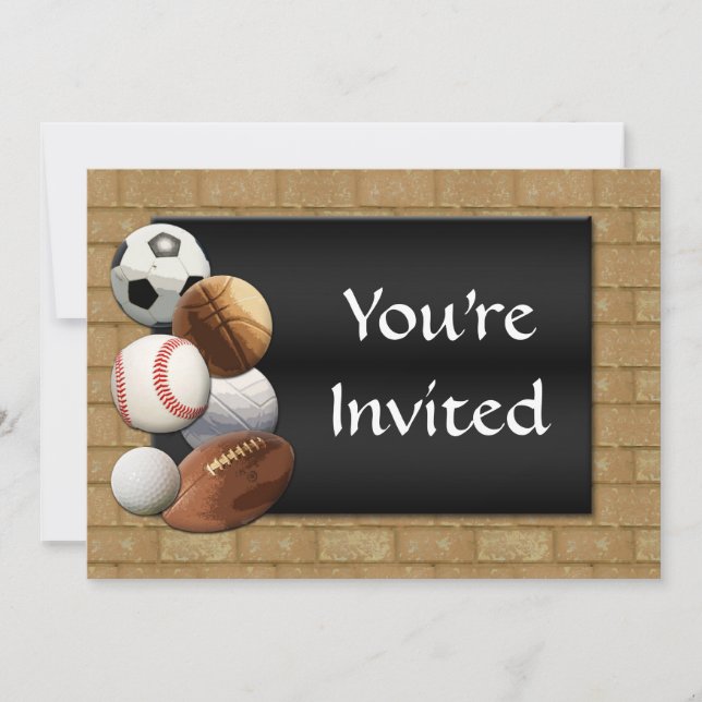 Sports Al-Star, Basketball/Soccer/Football Invitation (Front)