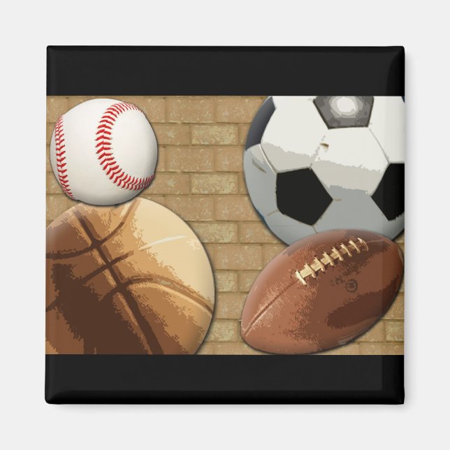 Sports Al-Star, Basketball/Soccer/Football Magnet (Front)