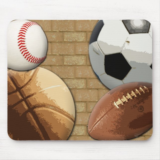 Sports Al-Star, Basketball/Soccer/Football Mouse Pad (Front)