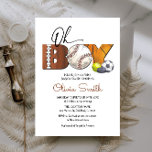 Sports All Star Baby Shower Invitation<br><div class="desc">Personalise this baby shower invitation by adding your details. The texts are fully editable for any event.</div>