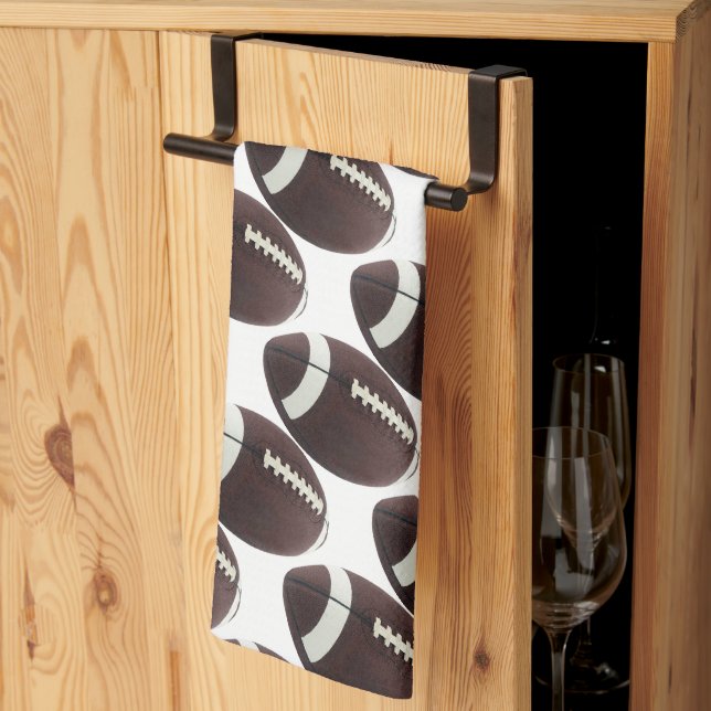 Sports and Games Football Man Cave Wet Bar Towel (Thirds Fold)