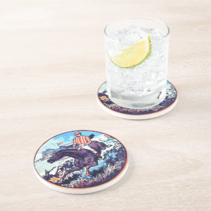 Sports and Games Hunting Vintage Book Cover Coaster