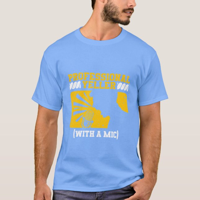 Sports Announcer Commentator Professional Yeller f T-Shirt (Front)