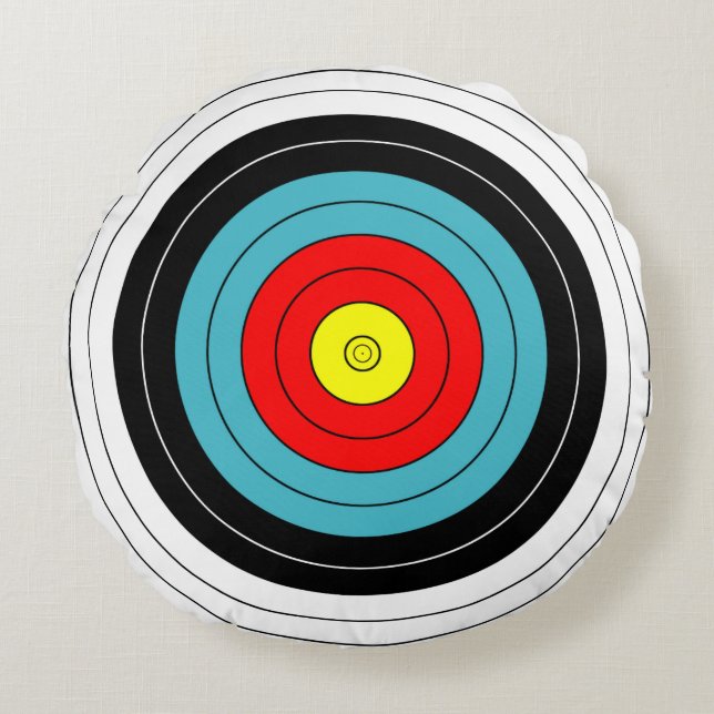Sports Archery Target Round Cushion (Front)