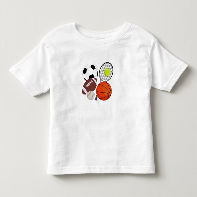 Sports Athletic Balls Toddler T-Shirt (Front)