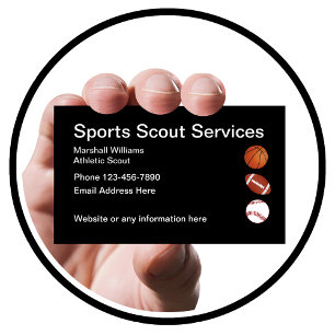 Sports Athletic Scout Simple Layout Business Card