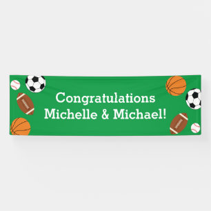 Sports Baby Shower Co-ed Green Gender Neutral Banner