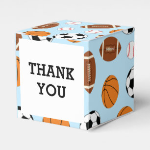 Sports Baby Shower Co-ed Theme Boy Blue Favour Box