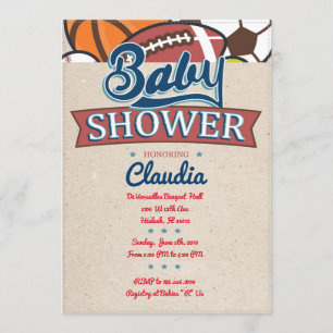 Sports Baby Shower Invitation