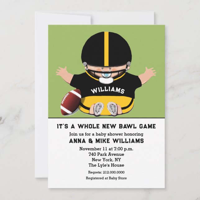 Sports Baby Shower Invitation (Front)