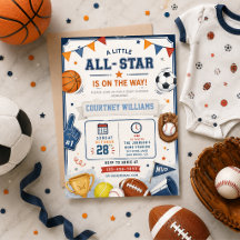 Sports Baby Shower MVP Theme Basketball Soccer