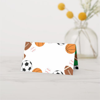 Sports Baby Shower Place Card