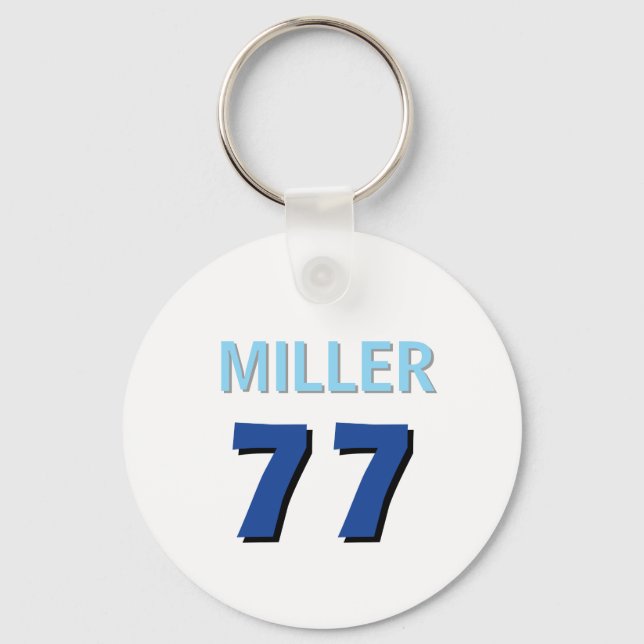 Sports Backpack School Colours name Team number Key Ring (Front)