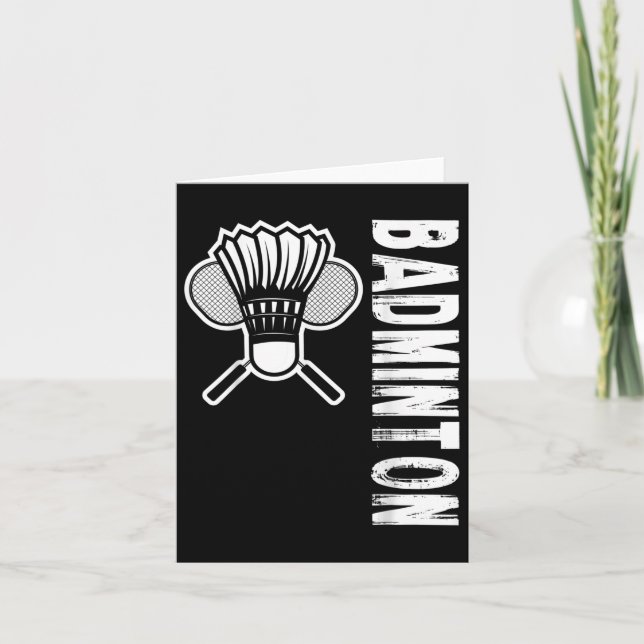 Sports Badminton  Card (Front)