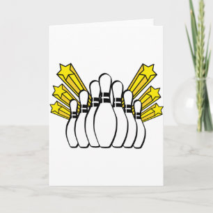 Sports Ball Bowling Coach Team Game Strike Card