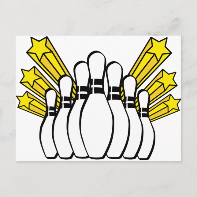 Sports Ball Bowling Coach Team Game Strike Postcard (Front)