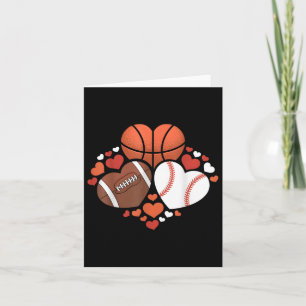 Sports Ball Hearts Football Basketball Baseball Va Card