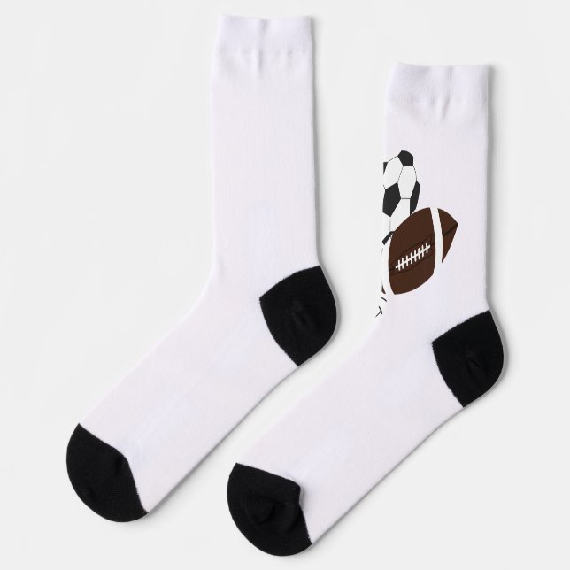sports ball illustration socks (Left)