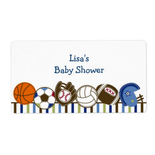 Sports Ball Water Bottle Stickers Labels