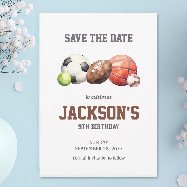 Sports Balls Let's Have a Ball All Sports Save The Date (Creator Uploaded)