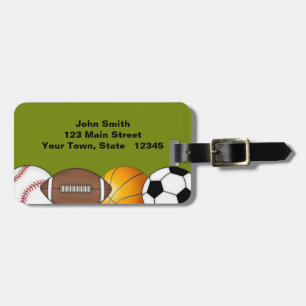 Sports Balls Luggage Tag