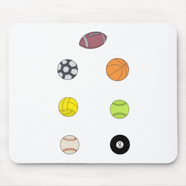 Sports Balls Mouse Pad (Front)