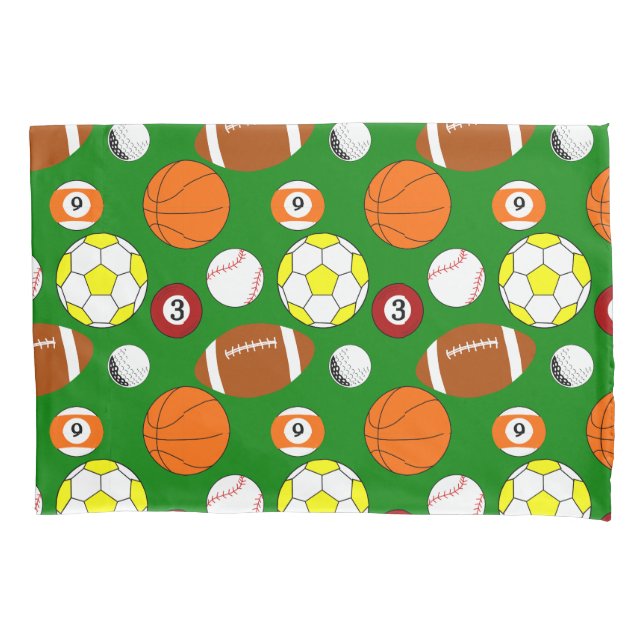 Sports Balls  Pillowcase (Front)
