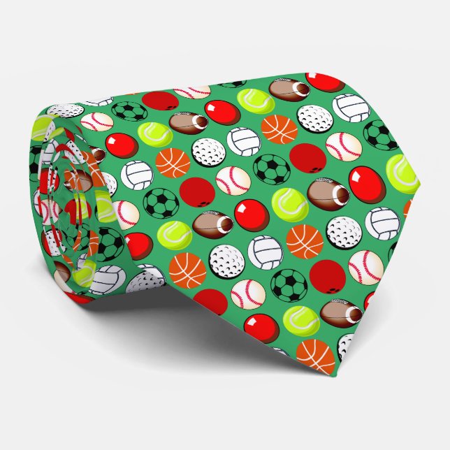 Sports Balls Tie (Rolled)